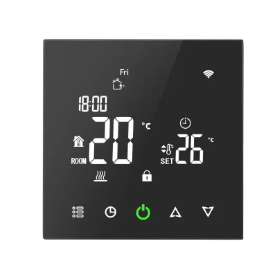 Termostato de sala LCD programável semanal inteligente para sistema HVAC de aquecimento e resfriamento