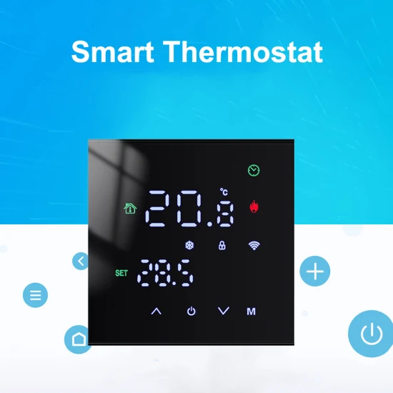 Termostato Smart Tuya Wifi com tela colorida para aquecimento de caldeiras elétricas, de água e a gás